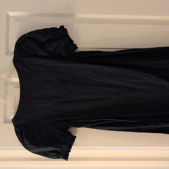 Sleeper Brigitte linen midi navy sz L EUC - Picture 7 of 10